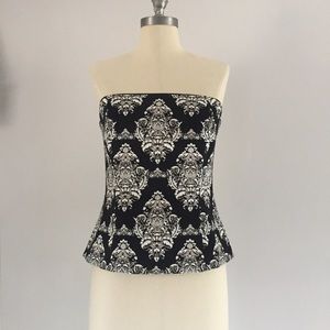 White House Black Market Bustier Strapless Top